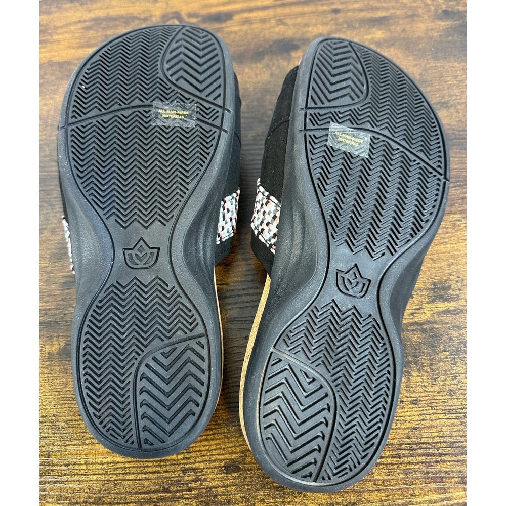 Spenco Women's Bonaire Orthotic Slide Sandals Black Print Cork Size 9 B Comfort - Picture 9 of 11